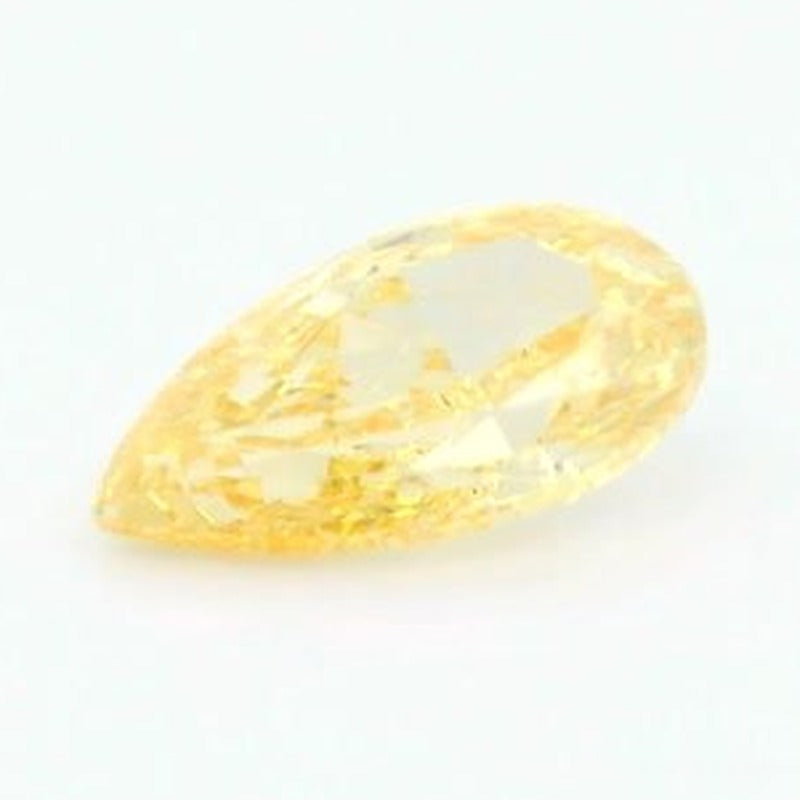 0.93 ct lab-grown fancy vivid yellow diamond, pear cut | Sapphire Row · cut7