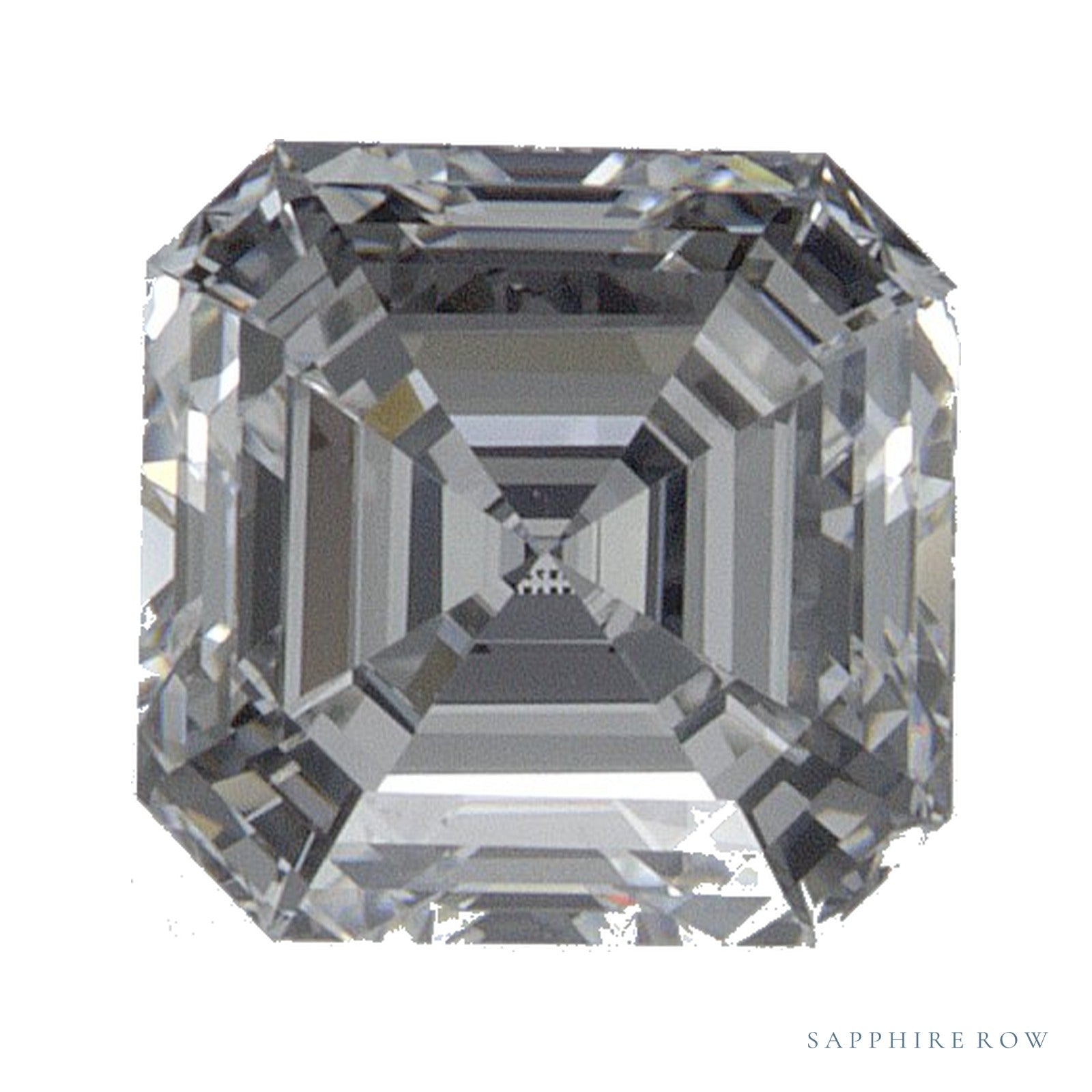 0.92 ct Asscher Lab-Grown Diamond – D VS1 — Sapphire Row · cut · cut3 · cut4