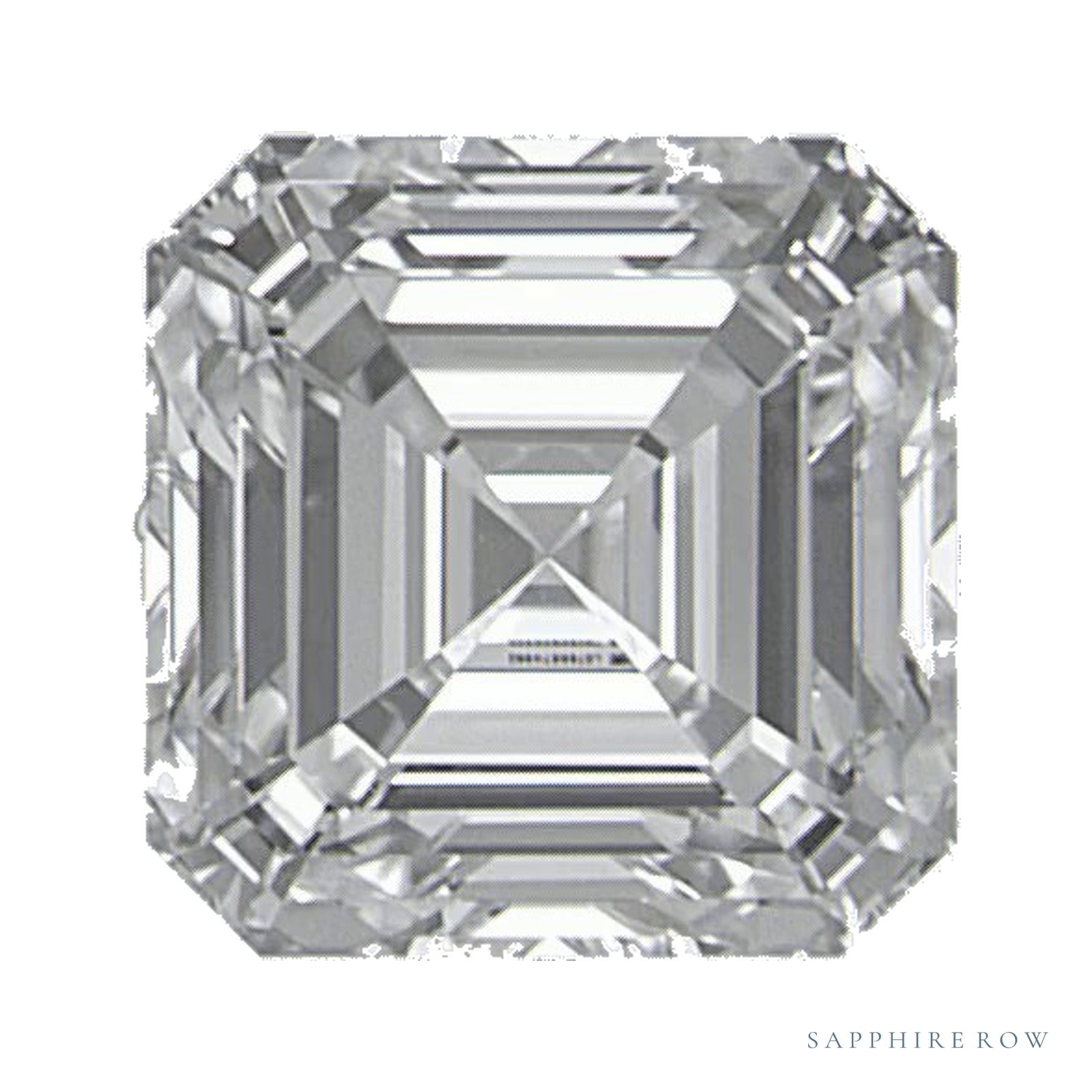 0.92 ct Asscher Lab-Grown Diamond – D VVS2 — Sapphire Row · cut · cut3 · cut4