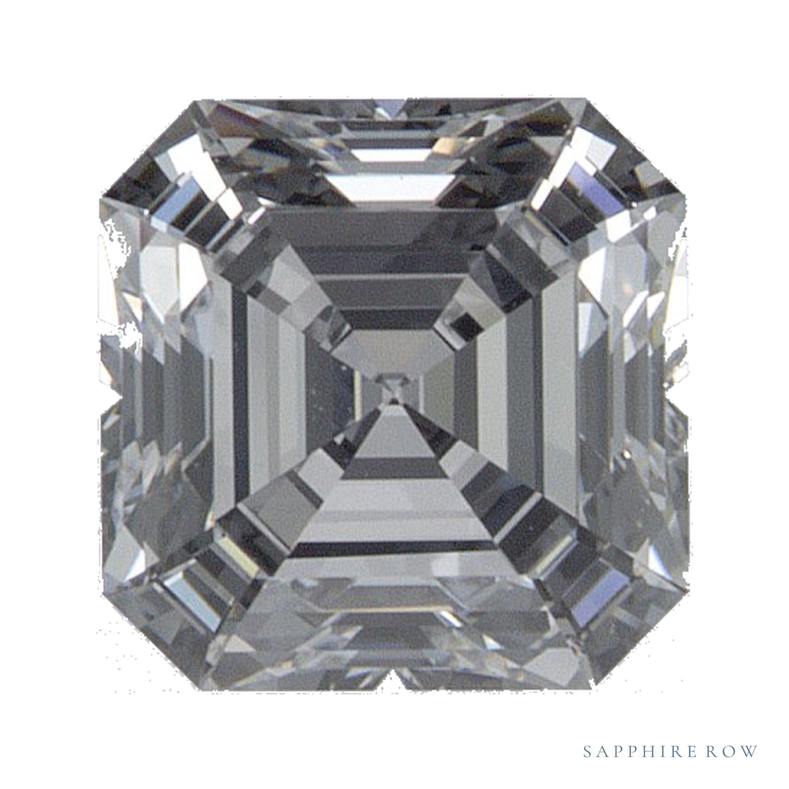0.90 ct Asscher Lab-Grown Diamond – D VVS2 — Sapphire Row · cut · cut3 · cut4