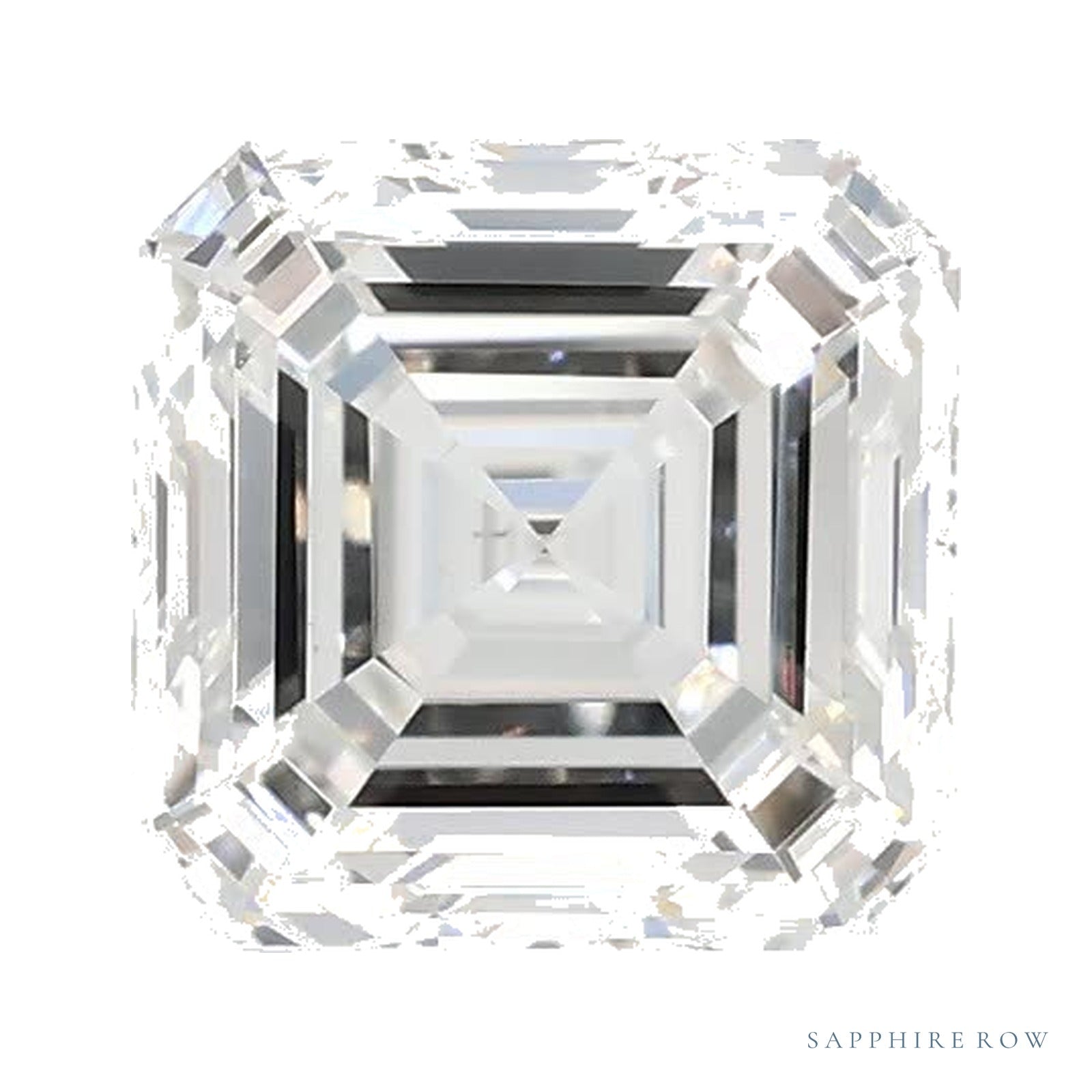 0.88 ct Asscher Lab-Grown Diamond – E VS1 — Sapphire Row · cut · cut3 · cut4