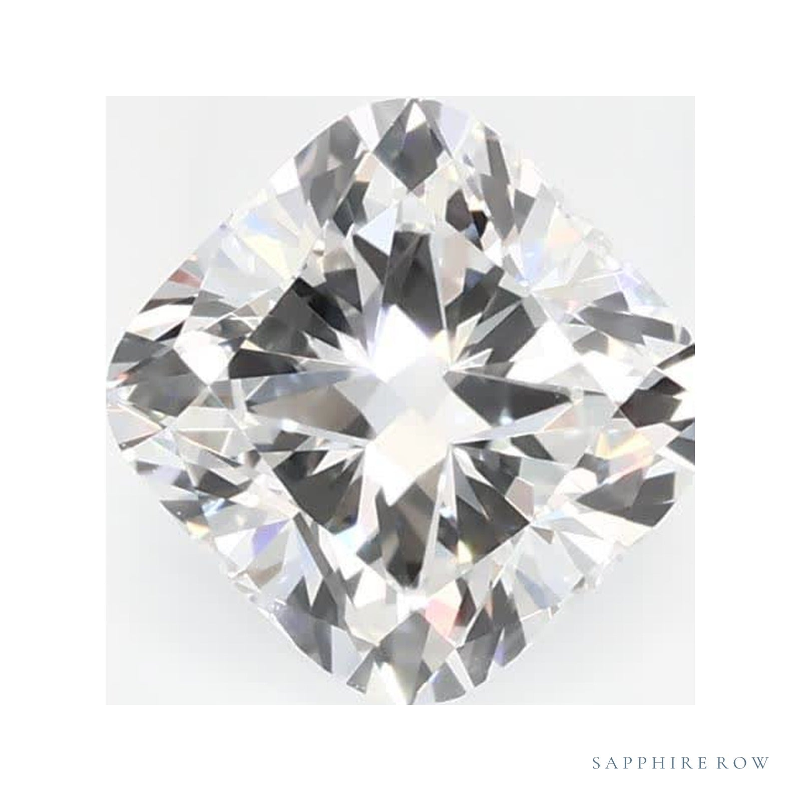 0.86 ct Cushion Lab-Grown Diamond – E VVS2 — Sapphire Row · cut · cut3 · cut4