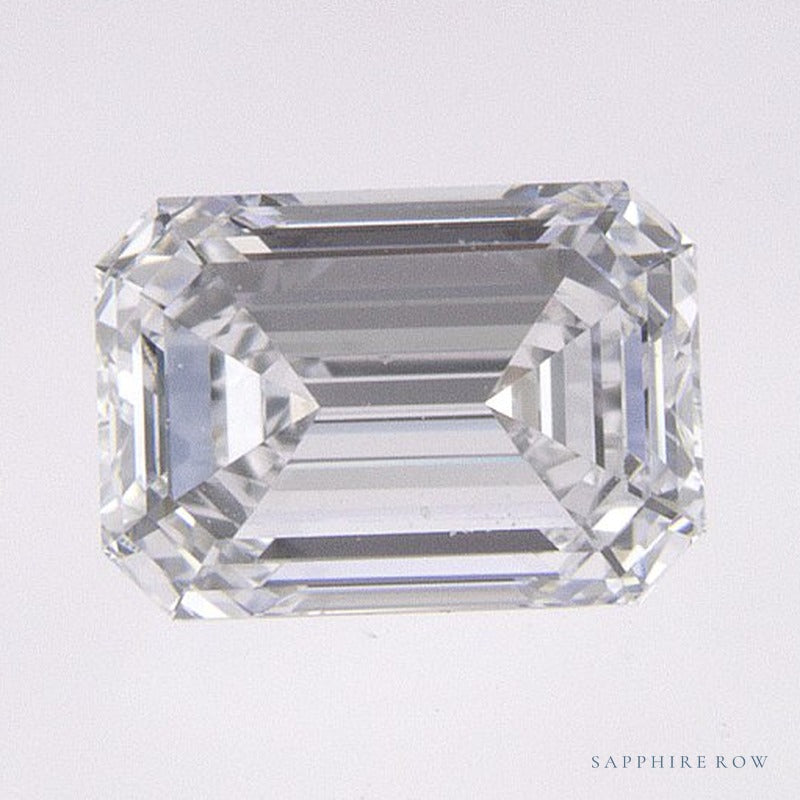 0.84 ct lab-grown diamond, emerald cut | Sapphire Row · cut6