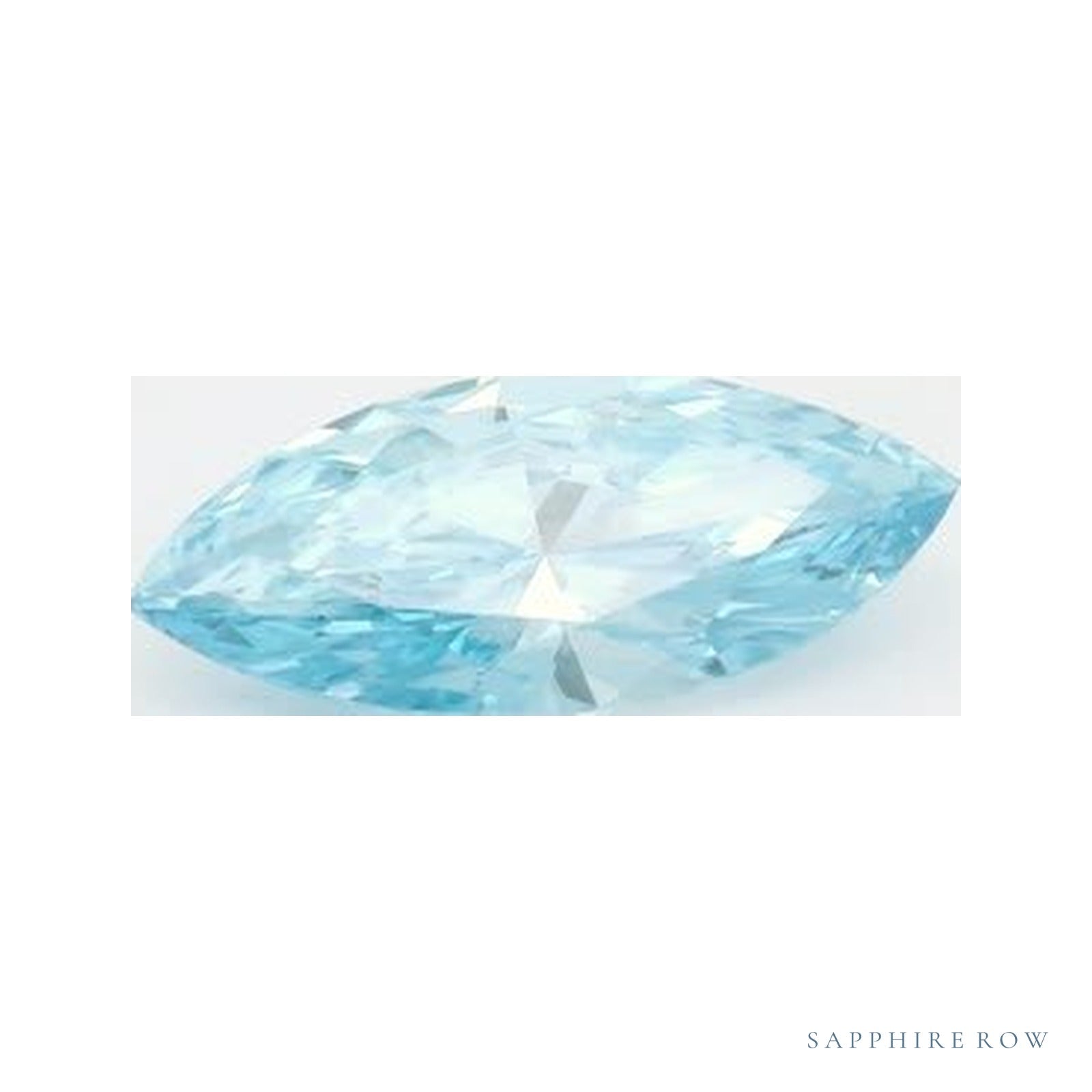 0.80 ct lab-grown fancy vivid blue diamond, marquise cut | Sapphire Row · cut4