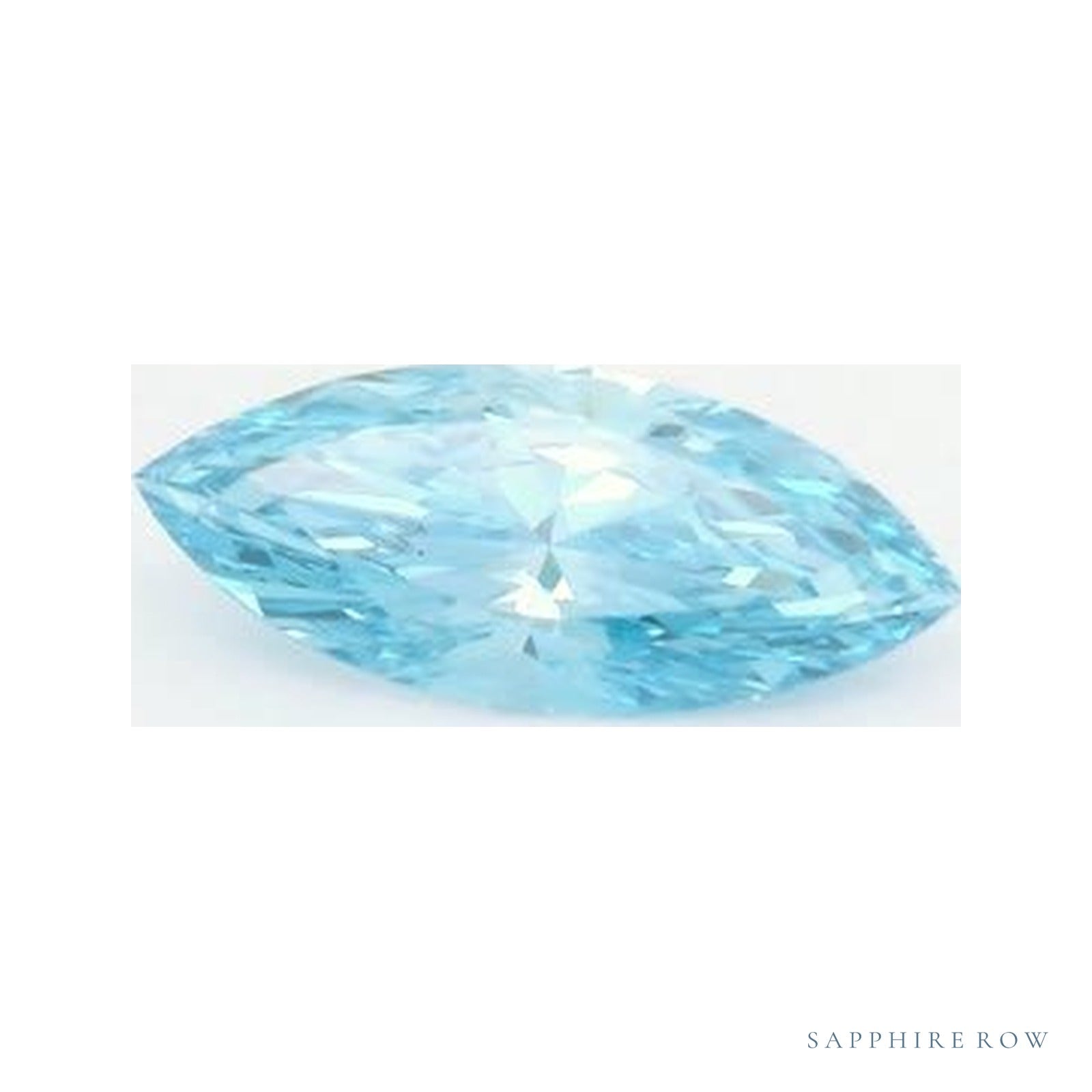 0.80 ct lab-grown fancy vivid blue diamond, marquise cut | Sapphire Row · cut4