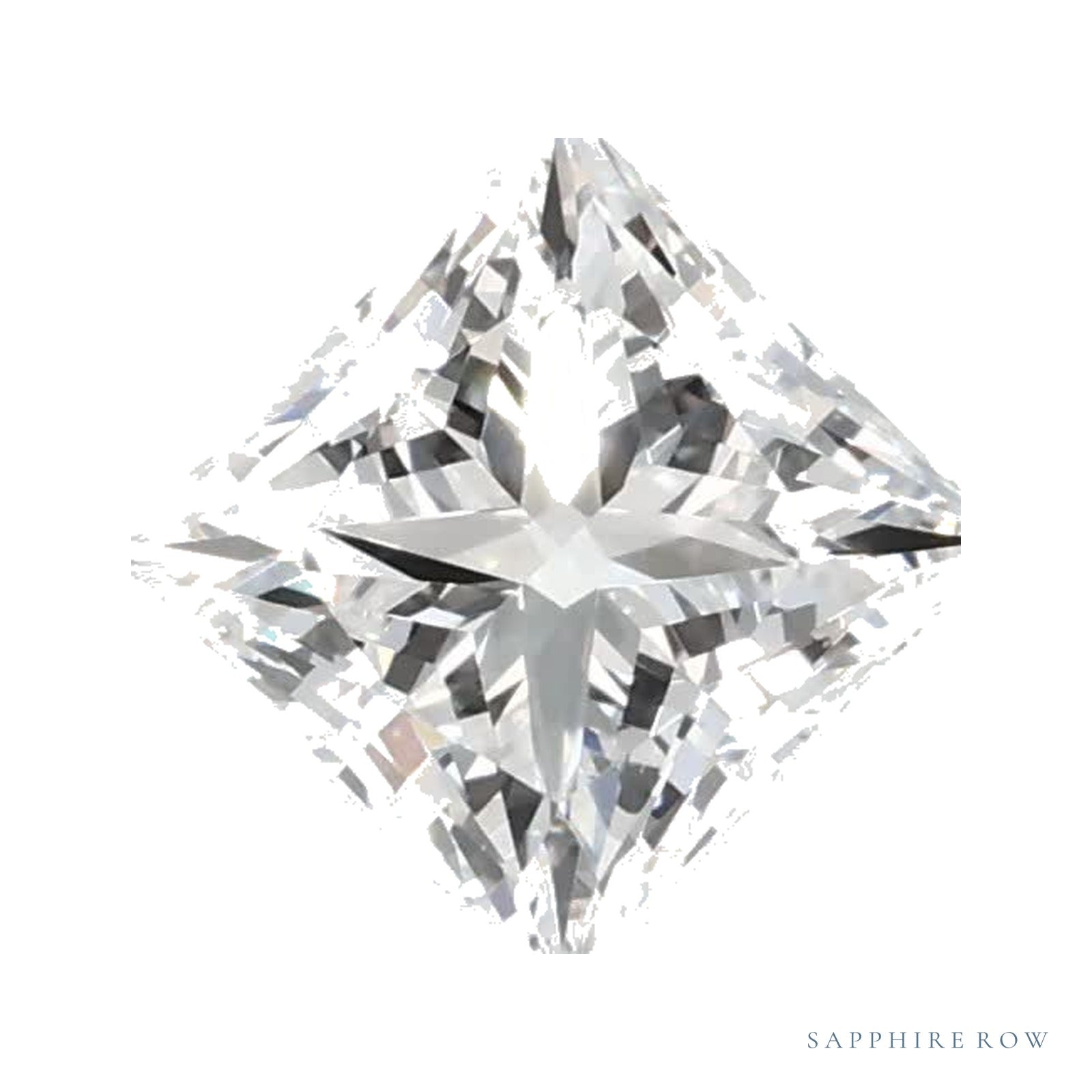 0.76 ct lab-grown diamond, square cut | Sapphire Row · cut4