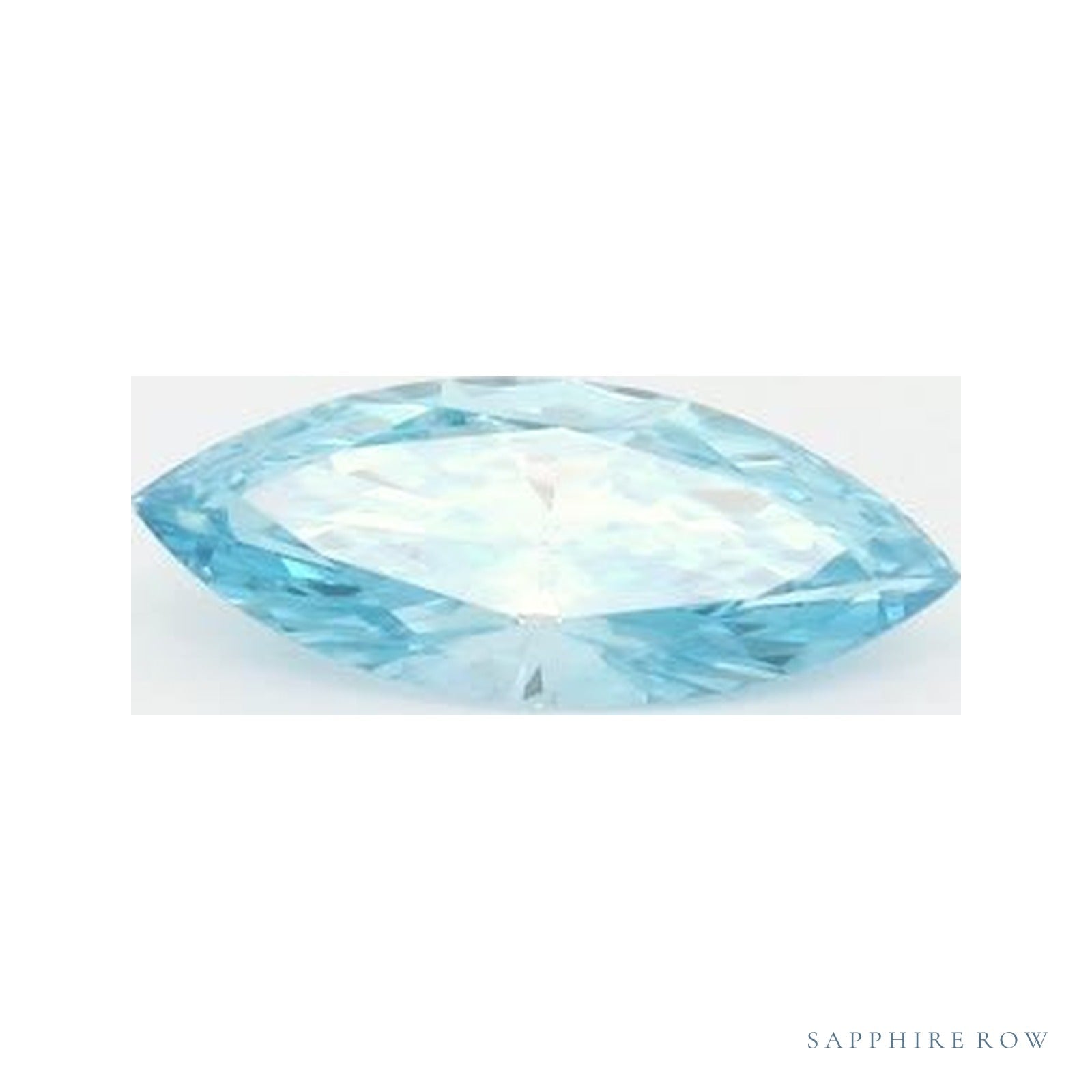 0.75 ct lab-grown fancy vivid blue diamond, marquise cut | Sapphire Row · cut4