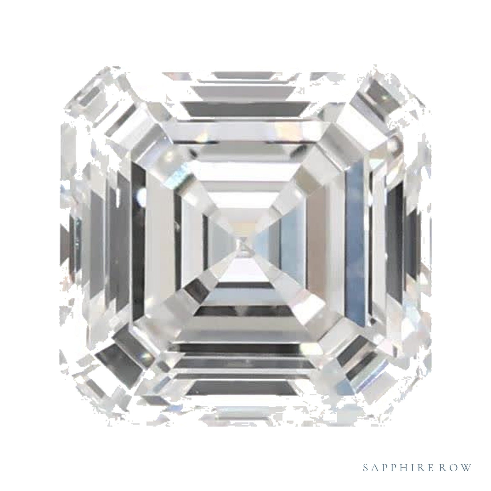 0.75 ct Asscher Lab-Grown Diamond – F VVS2 — Sapphire Row · cut · cut3 · cut4