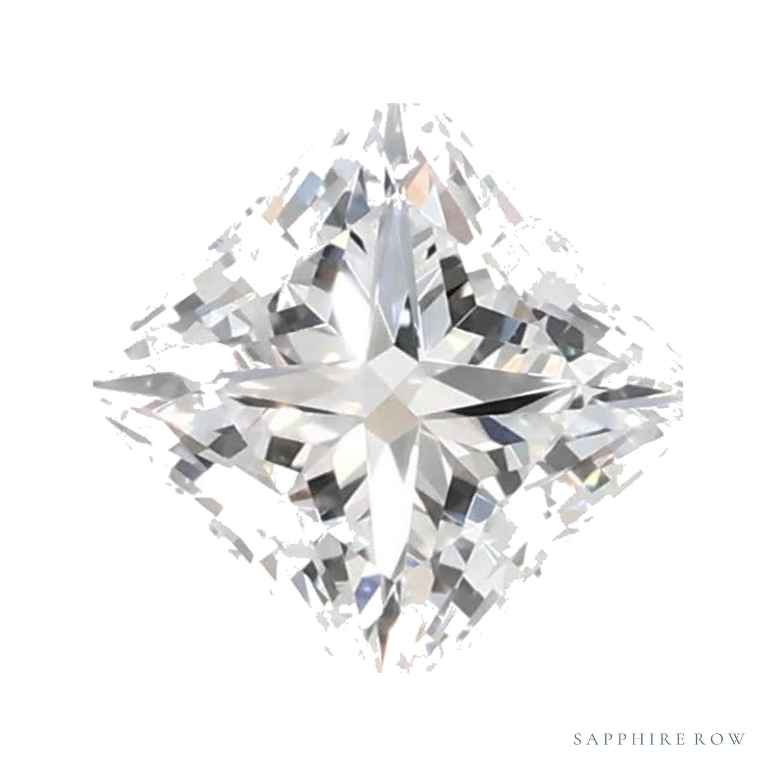 0.73 ct lab-grown diamond, square cut | Sapphire Row · cut4