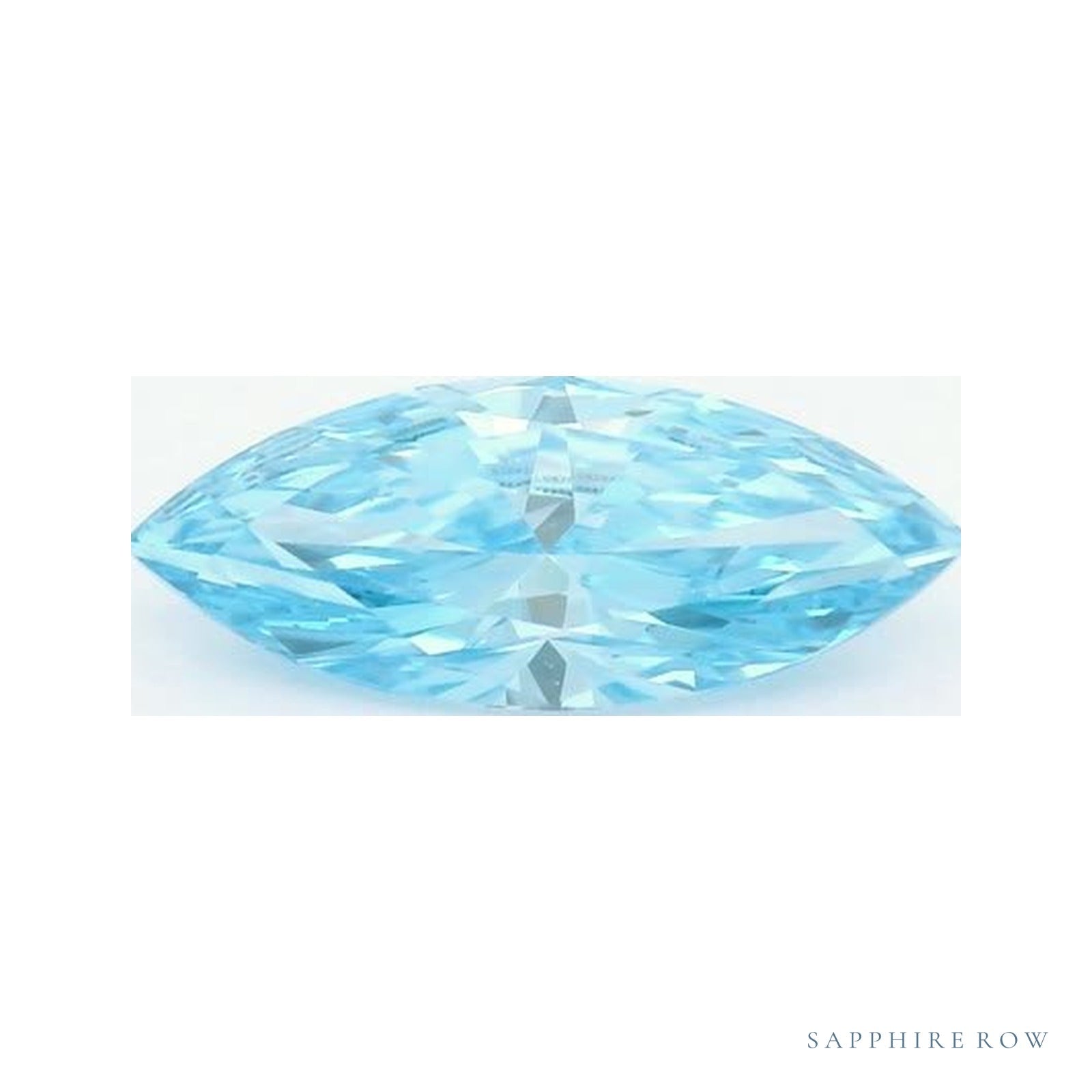 0.70 ct lab-grown fancy vivid blue diamond, marquise cut | Sapphire Row · cut4