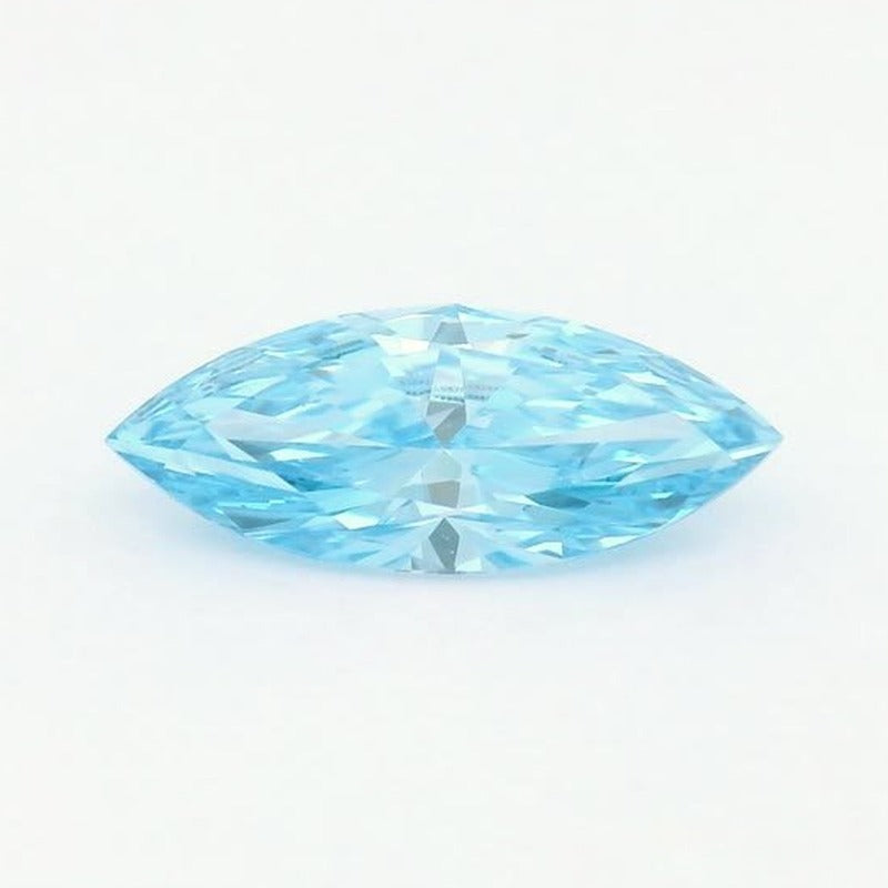 0.70 ct lab-grown fancy vivid blue diamond, marquise cut | Sapphire Row · cut7
