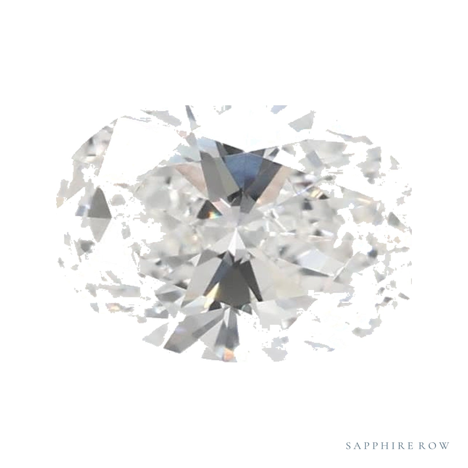 0.64 ct Oval Lab-Grown Diamond – F VVS2 — Sapphire Row · cut · cut3 · cut4