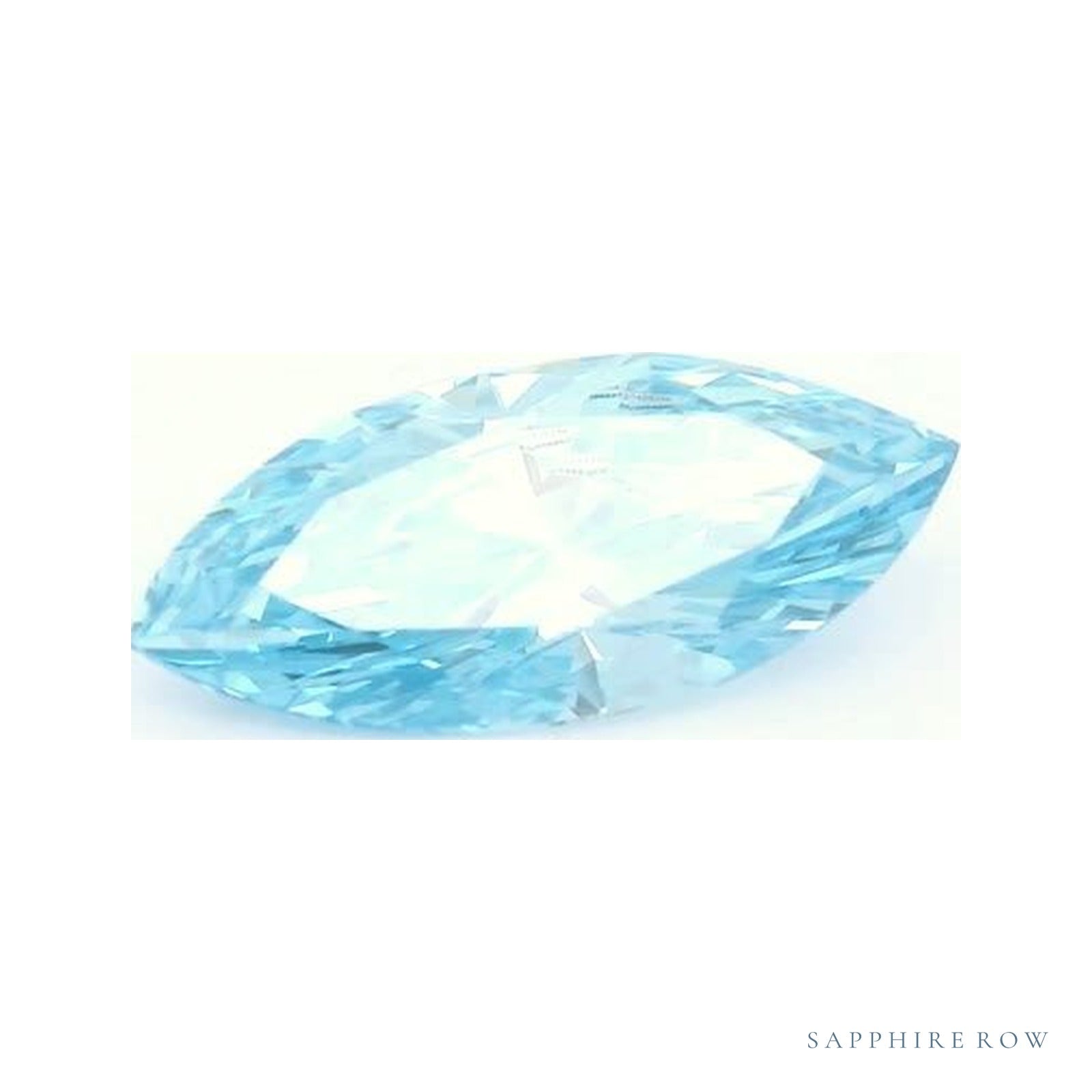 0.64 ct lab-grown fancy vivid blue diamond, marquise cut | Sapphire Row · cut4