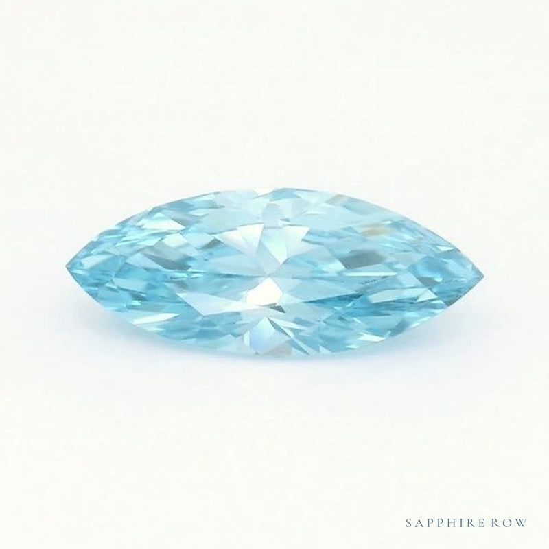 0.62 ct lab-grown fancy vivid blue diamond, marquise cut | Sapphire Row · cut7