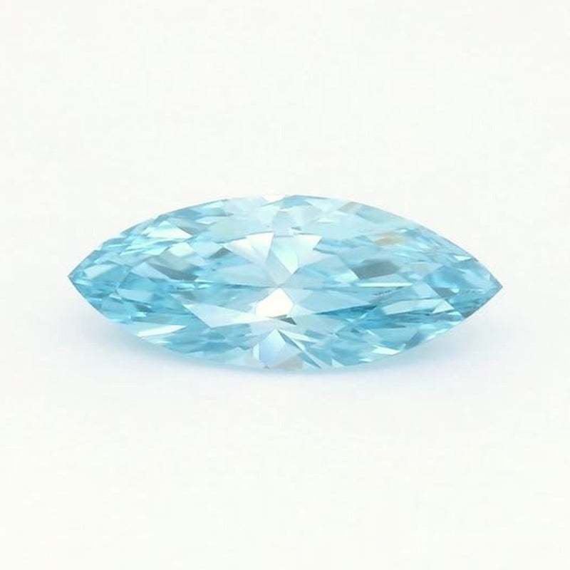 0.62 ct lab-grown fancy vivid blue diamond, marquise cut | Sapphire Row · cut7