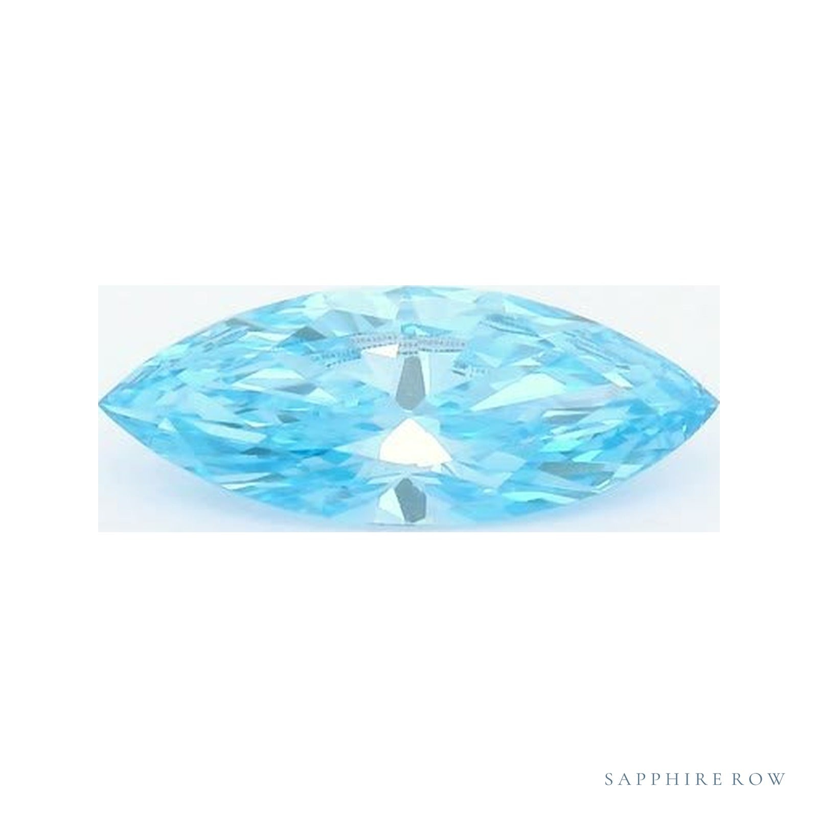 0.59 ct lab-grown fancy vivid blue diamond, marquise cut | Sapphire Row · cut4