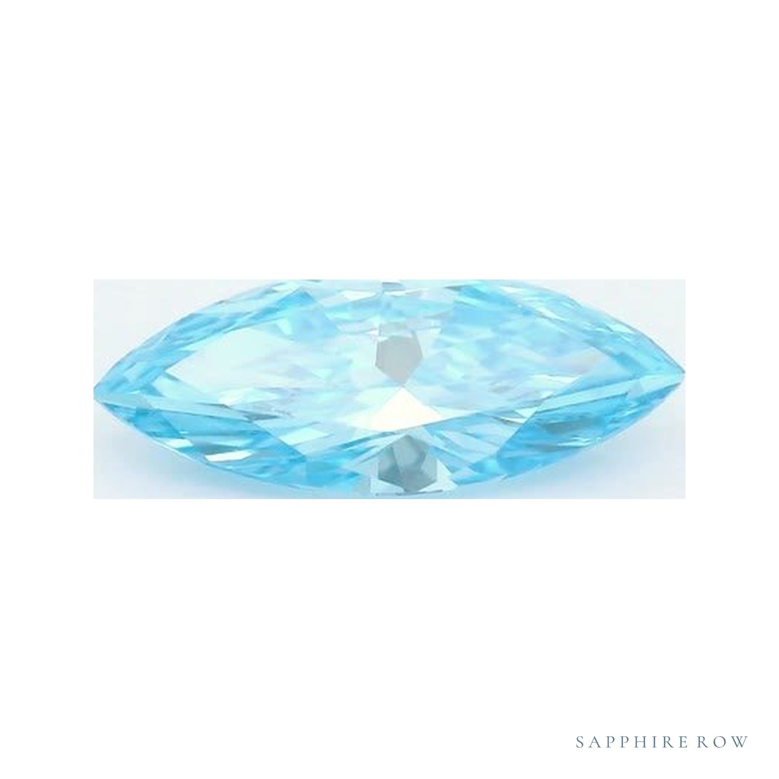 0.59 ct lab-grown fancy vivid blue diamond, marquise cut | Sapphire Row · cut4