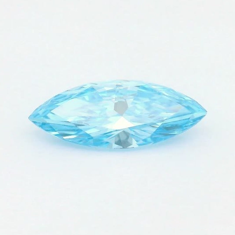 0.59 ct lab-grown fancy vivid blue diamond, marquise cut | Sapphire Row · cut7