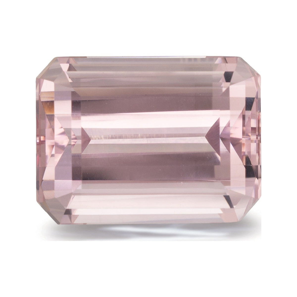 11.71 ct natural pink morganite from Nigeria, emerald cut | Sapphire Row · cut7