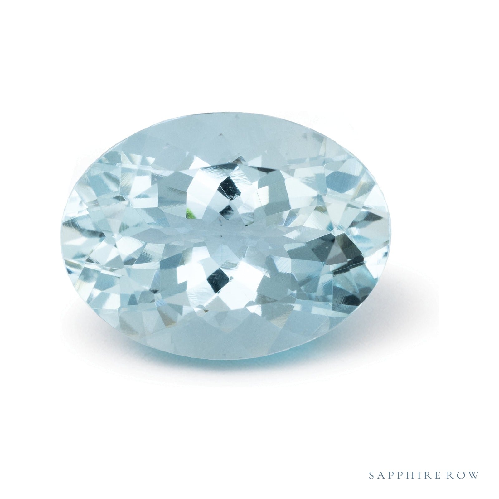 7.68 ct Oval Natural Aquamarine — Sapphire Row · cut4