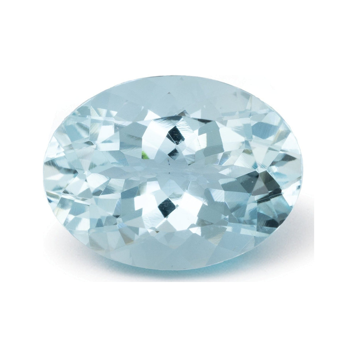 7.68 ct natural blue aquamarine from Mozambique, oval cut | Sapphire Row · cut7