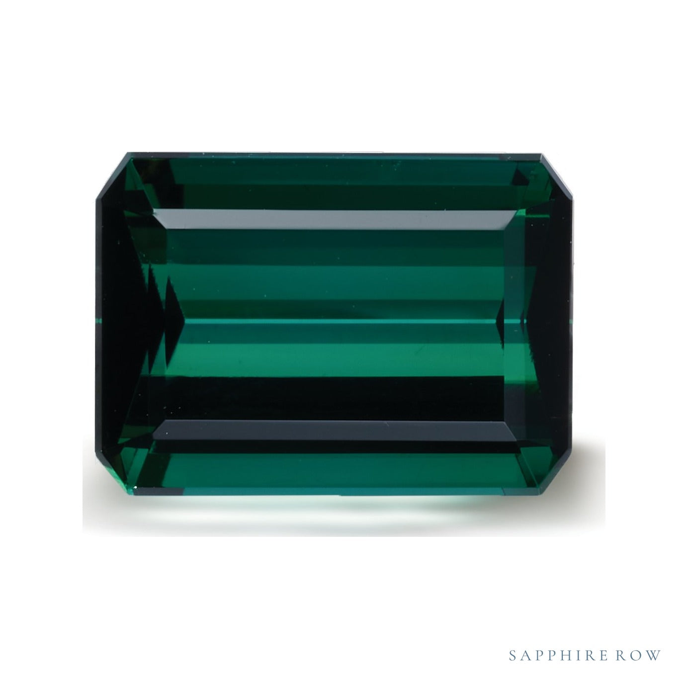 7.64 ct natural green tourmaline from Brazil, emerald cut | Sapphire Row · cut7