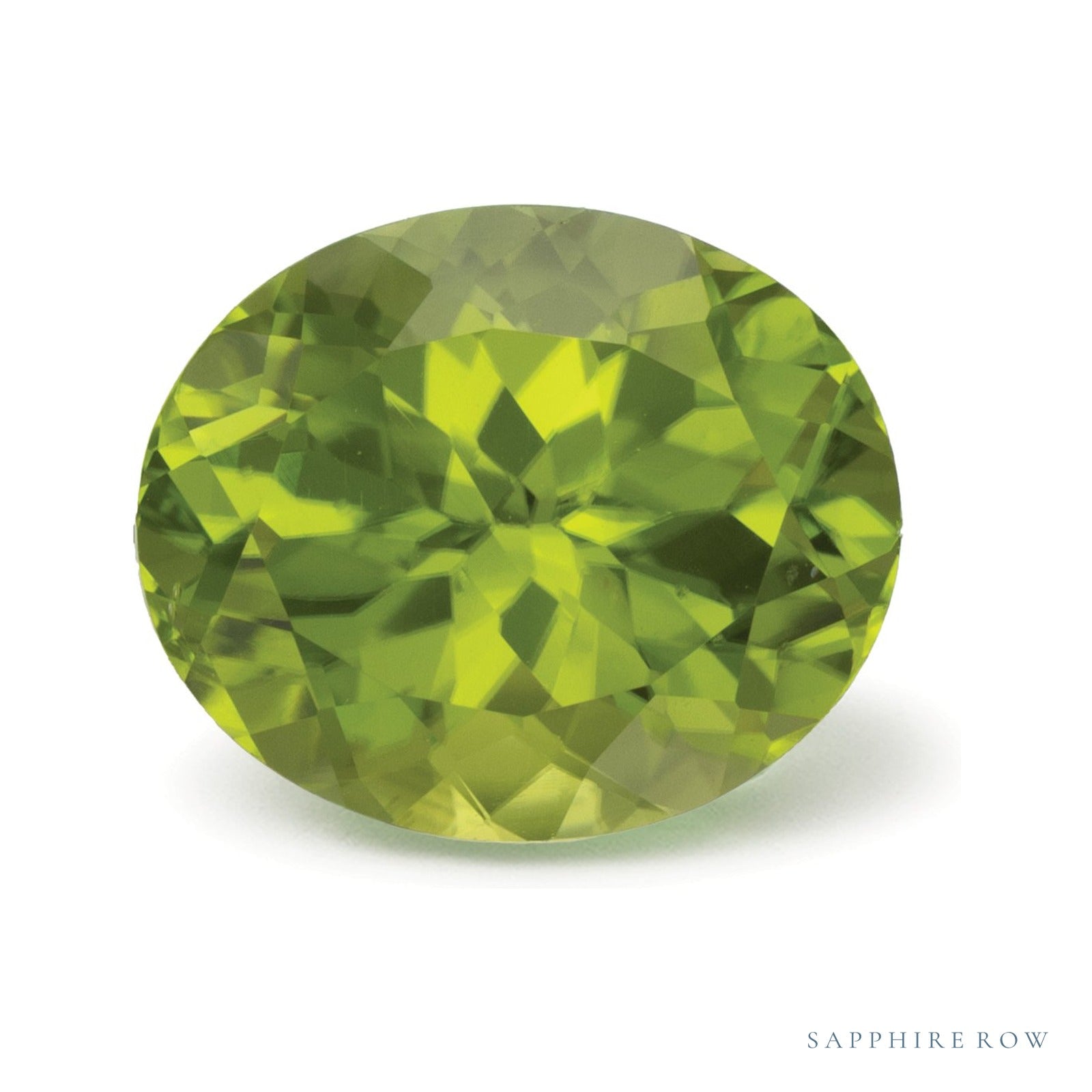5.88 ct Oval Natural Peridot — Sapphire Row · cut4