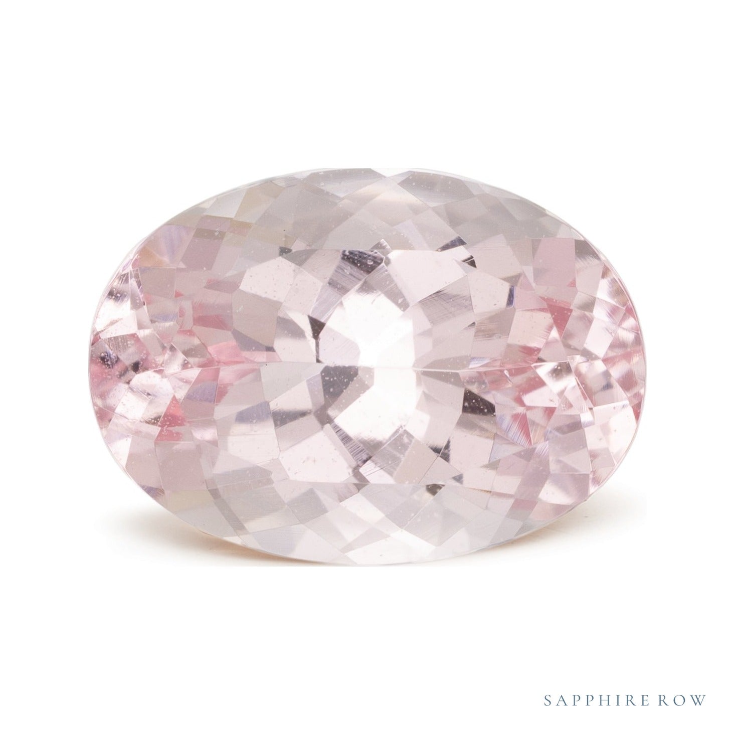 5.84 ct natural pink morganite from Brazil, oval cut | Sapphire Row · cut6