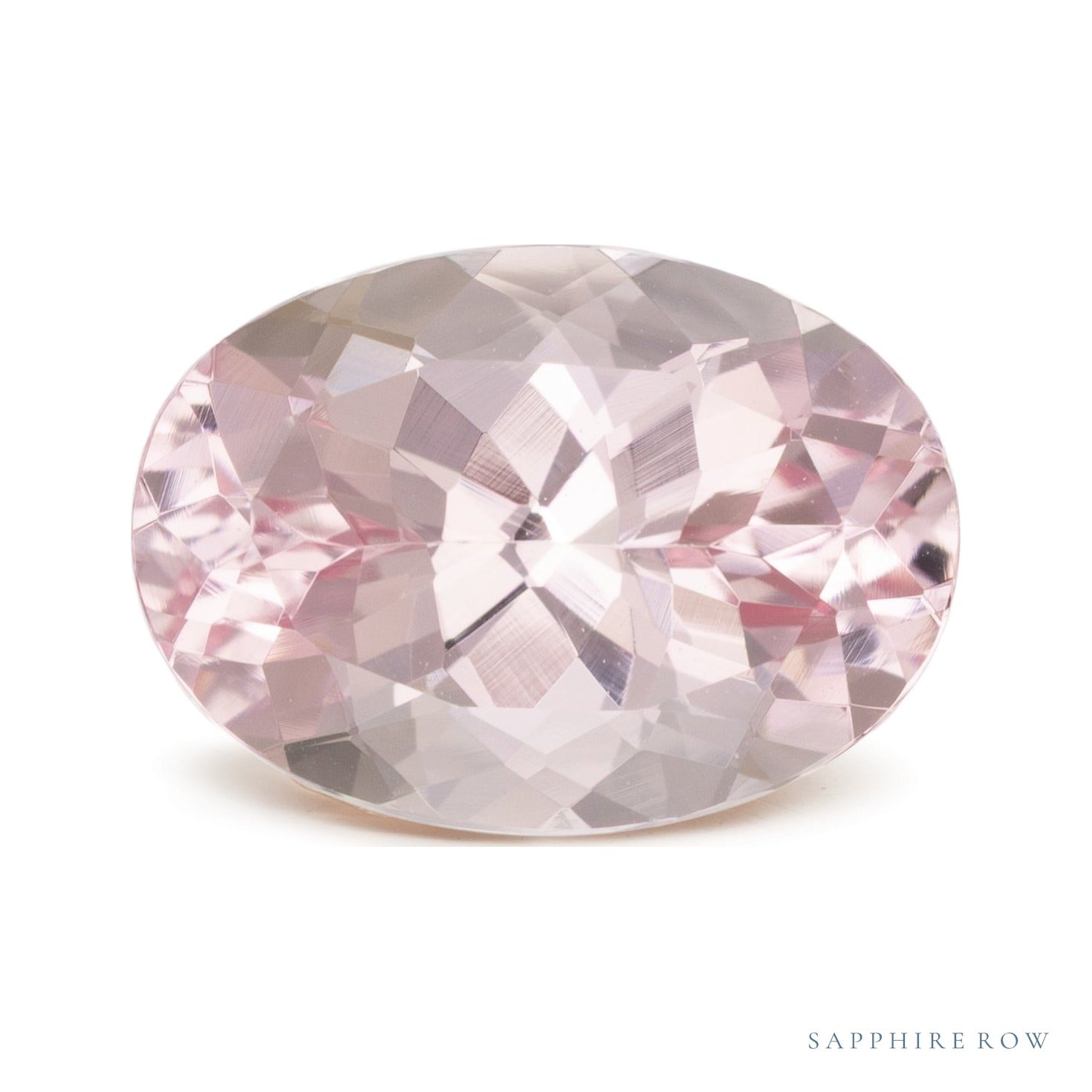 5.80 ct natural pink morganite from Brazil, oval cut | Sapphire Row · cut6