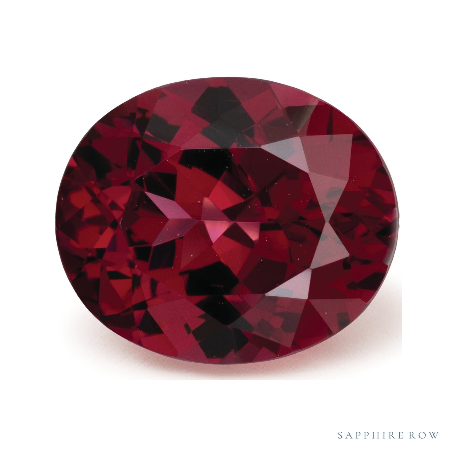 5.41 ct natural purple rhodolite garnet from Mozambique, oval cut | Sapphire Row · cut7