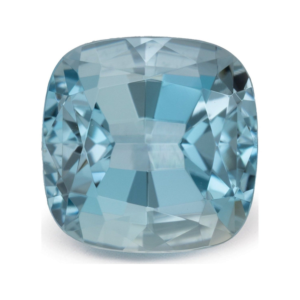 4.27 ct natural blue aquamarine from Mozambique, cushion cut | Sapphire Row · cut7