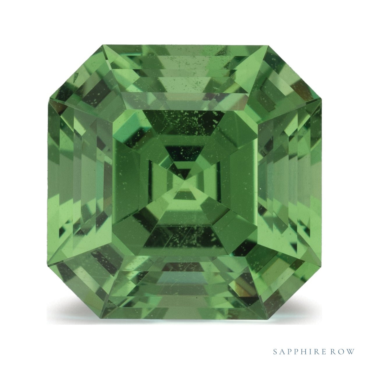 4.00 ct natural mint garnet from Tanzania, asscher cut | Sapphire Row · cut7