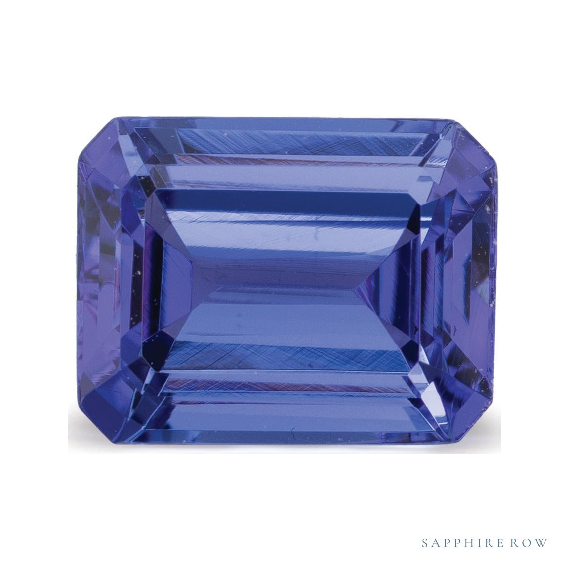 3.65 ct natural blue tanzanite from Tanzania, emerald cut | Sapphire Row · cut7