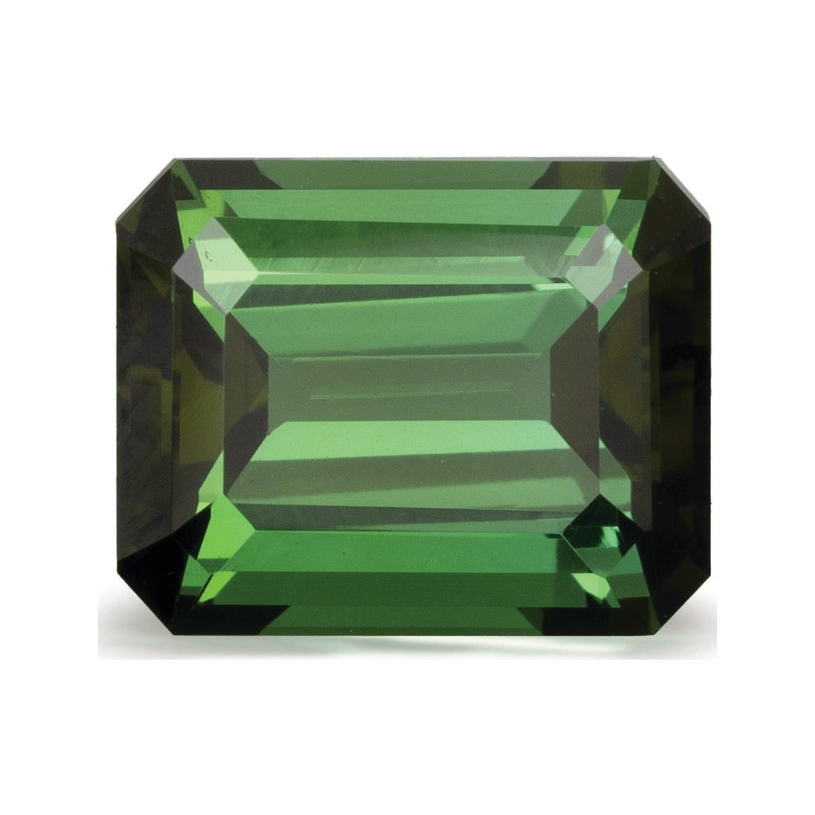 3.58 ct natural green tourmaline from Nigeria, emerald cut | Sapphire Row · cut7