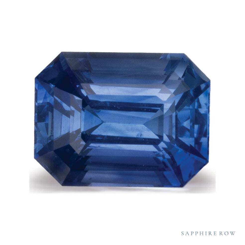 3.45 ct natural color-change sapphire from Sri Lanka, emerald cut | Sapphire Row · cut6