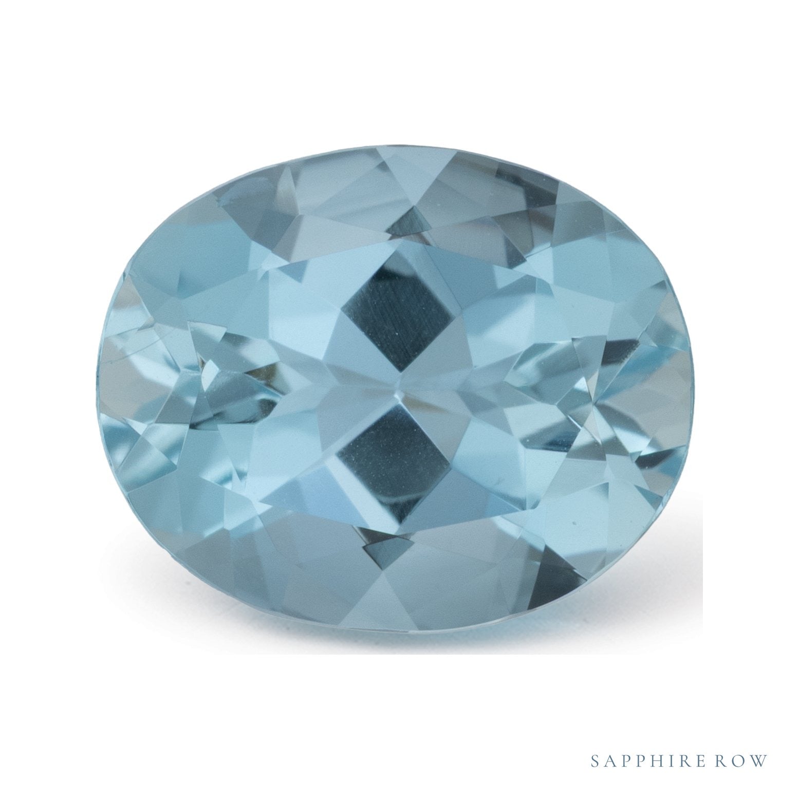 3.25 ct natural blue aquamarine from Mozambique, oval cut | Sapphire Row · cut6
