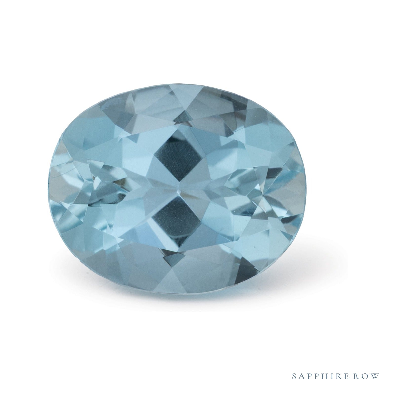3.25 ct natural blue aquamarine from Mozambique, oval cut | Sapphire Row · cut4