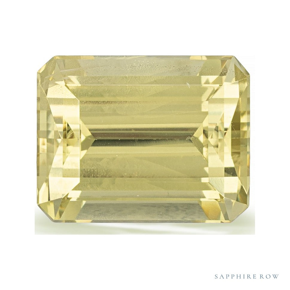 3.16 ct natural yellow chrysoberyl from Brazil, emerald cut | Sapphire Row · cut7