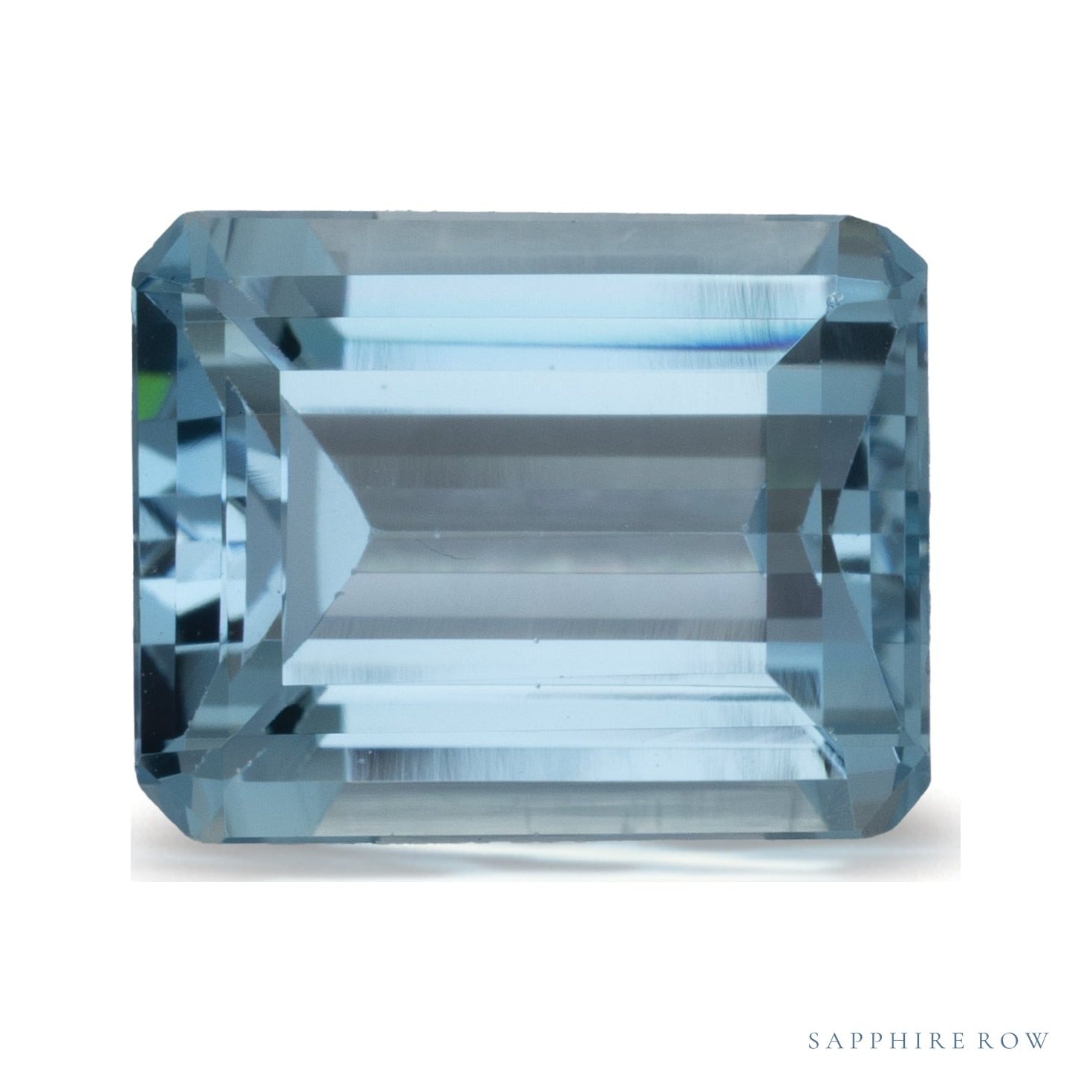 3.11 ct natural blue aquamarine from Mozambique, emerald cut | Sapphire Row · cut6