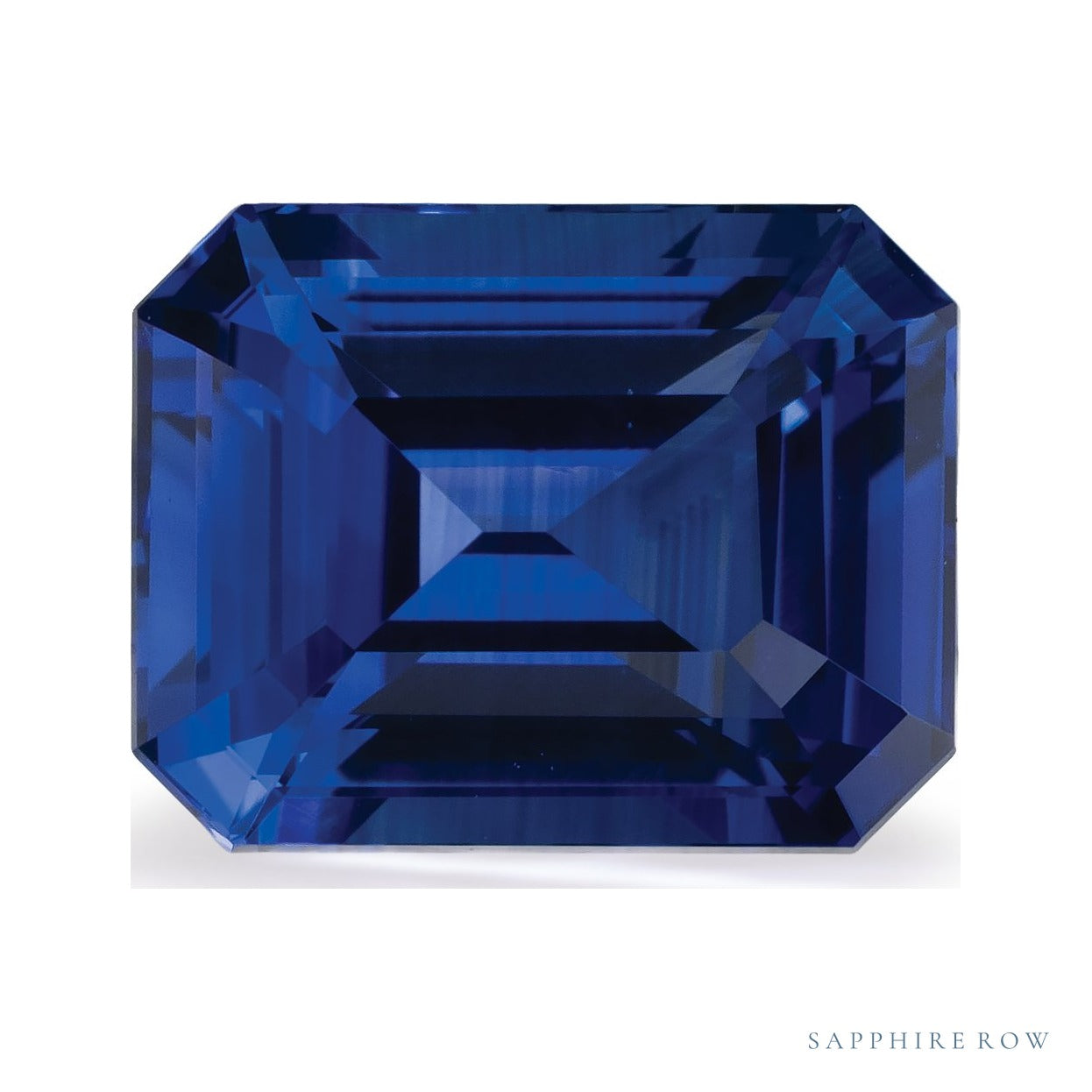 3.09 ct natural blue sapphire from Sri Lanka, emerald cut | Sapphire Row · cut7