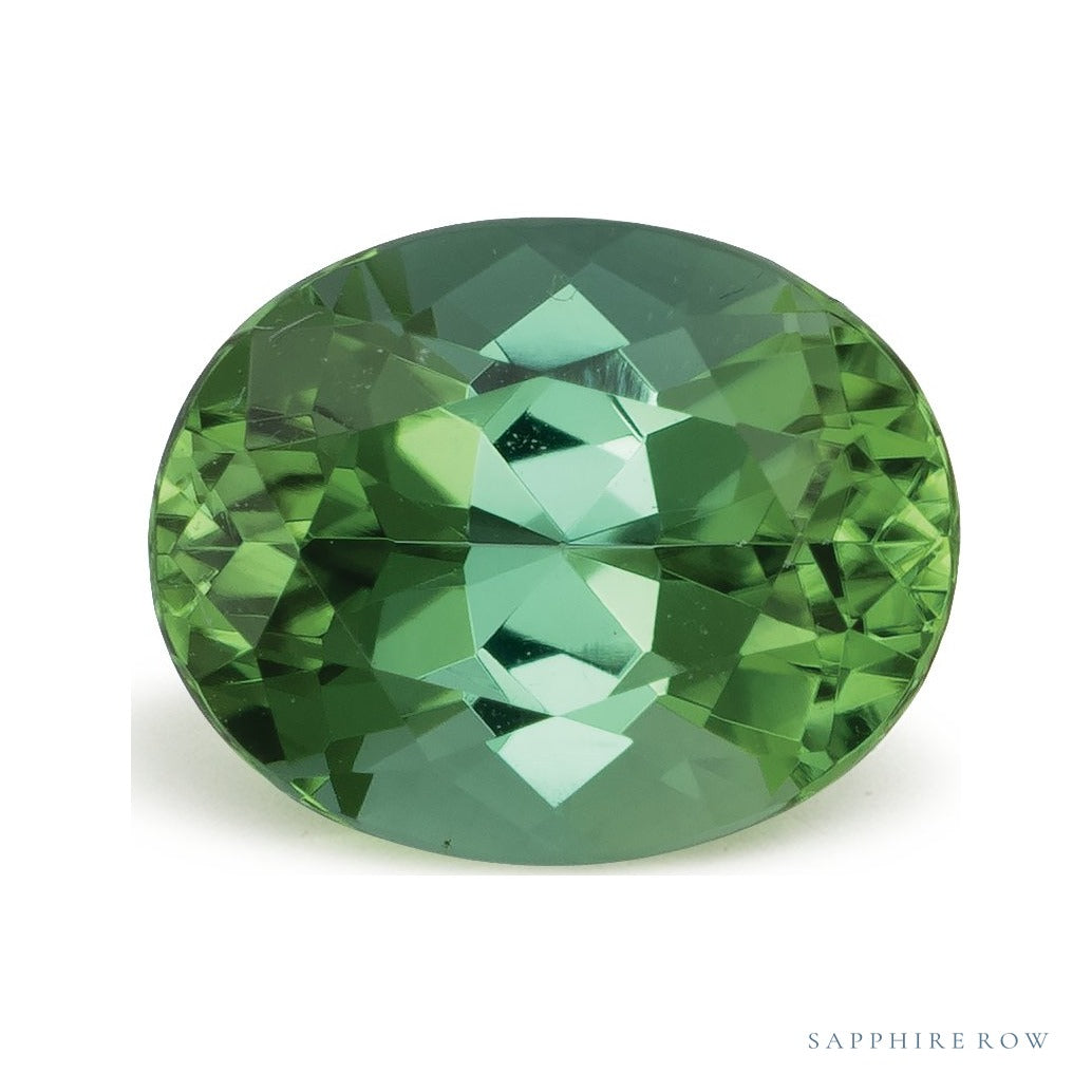 2.98 ct natural mint tourmaline from Nigeria, oval cut | Sapphire Row · cut4 · cut5