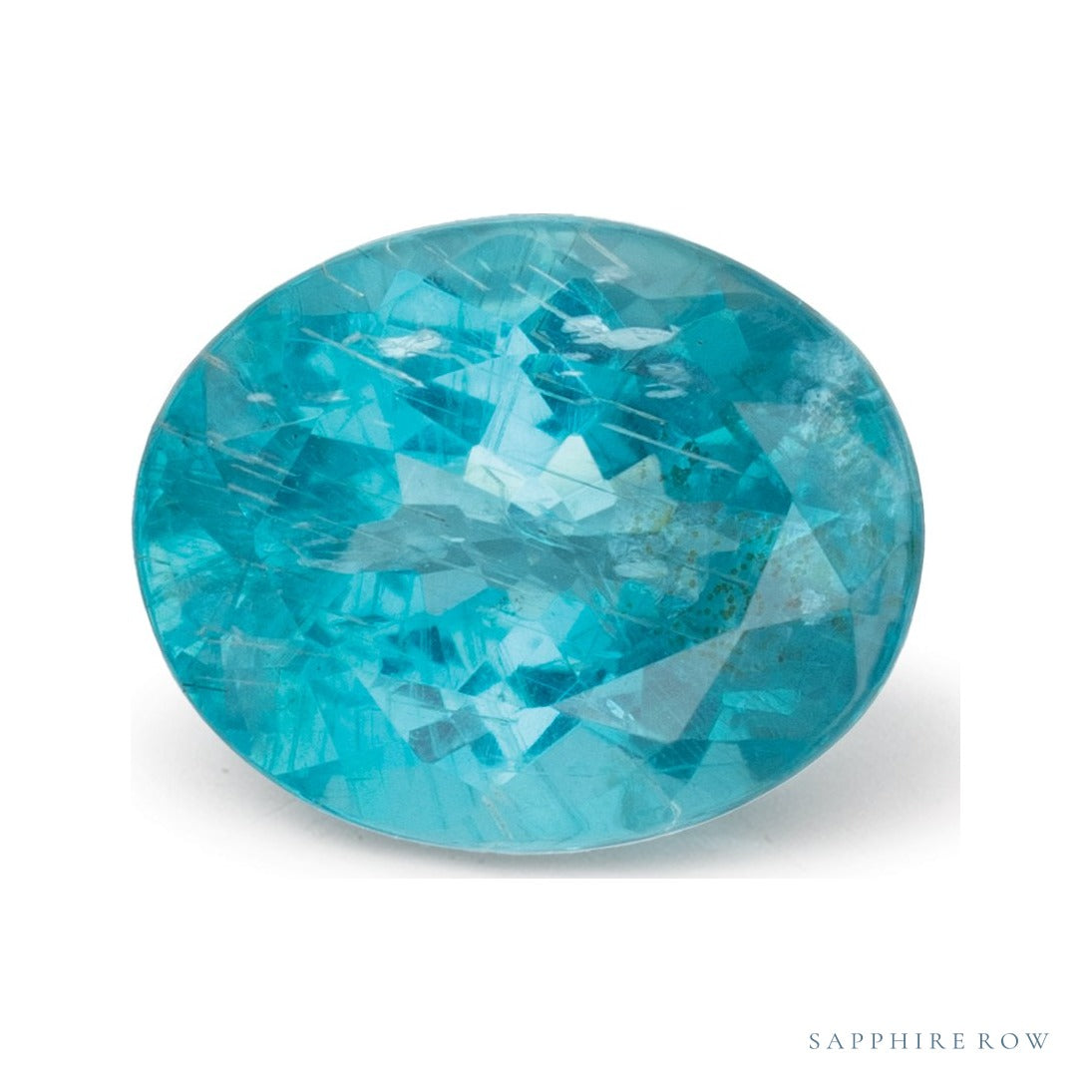 2.82 ct natural blue apatite from Madagascar, oval cut | Sapphire Row · cut6
