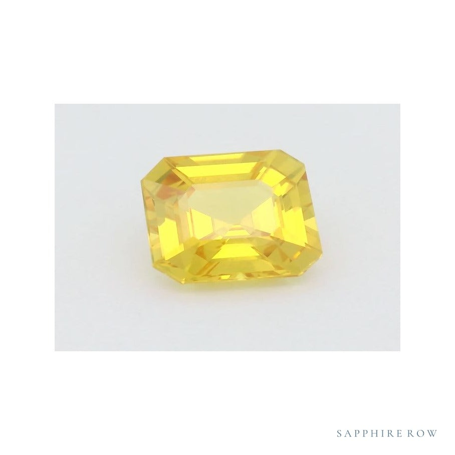 2.81 ct natural yellow sapphire from Sri Lanka, asscher cut | Sapphire Row · cut7