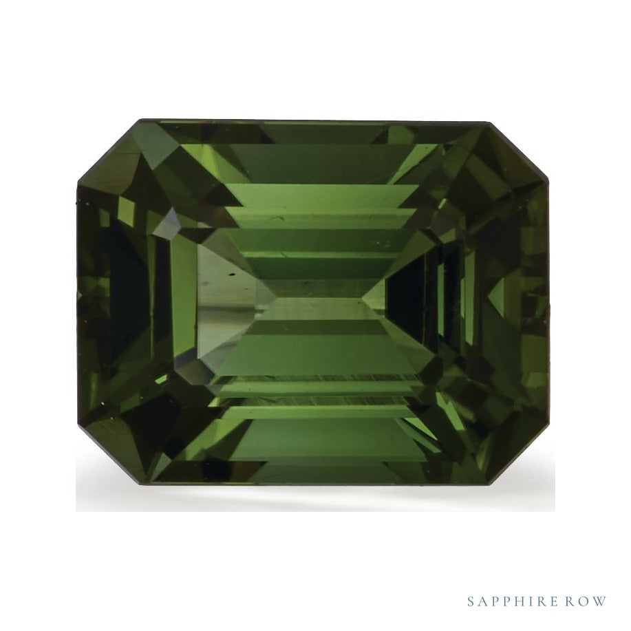 2.63 ct natural green tourmaline from Nigeria, emerald cut | Sapphire Row · cut4 · cut5