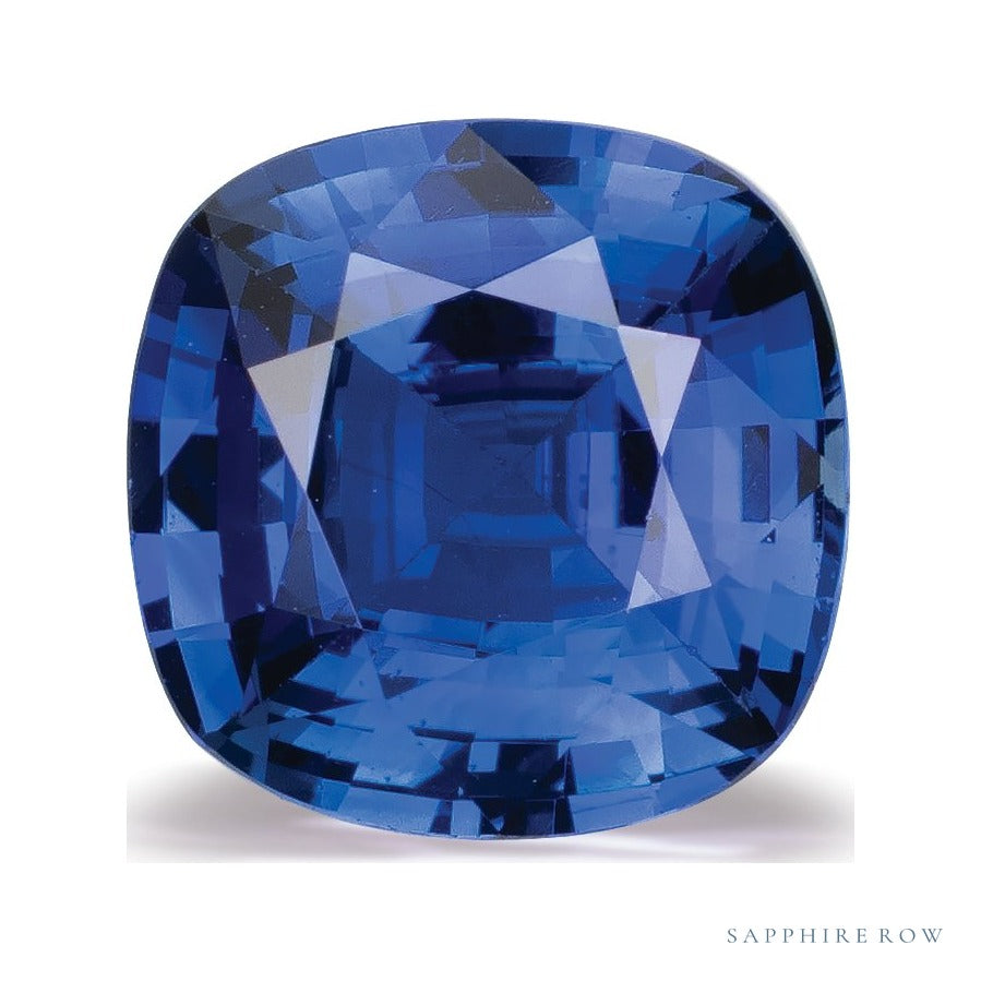 2.56 ct natural blue sapphire from Sri Lanka, cushion cut | Sapphire Row · cut7