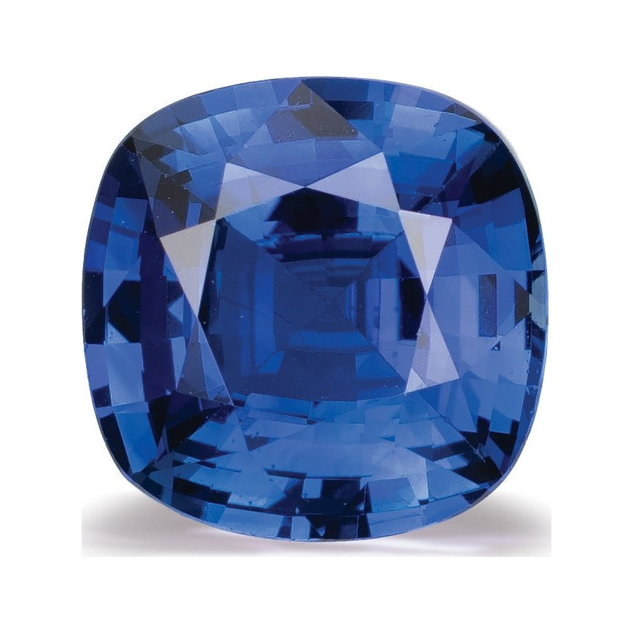 2.56 ct natural blue sapphire from Sri Lanka, cushion cut | Sapphire Row · cut7