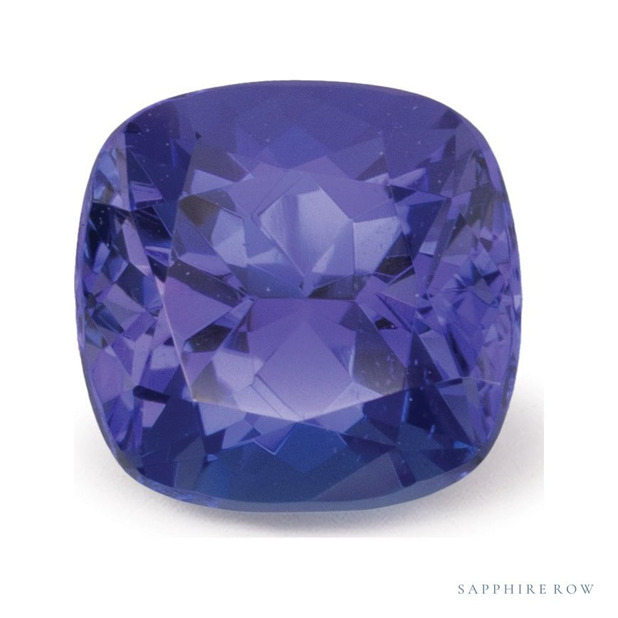 2.56 ct natural blue tanzanite from Tanzania, cushion cut | Sapphire Row · cut7