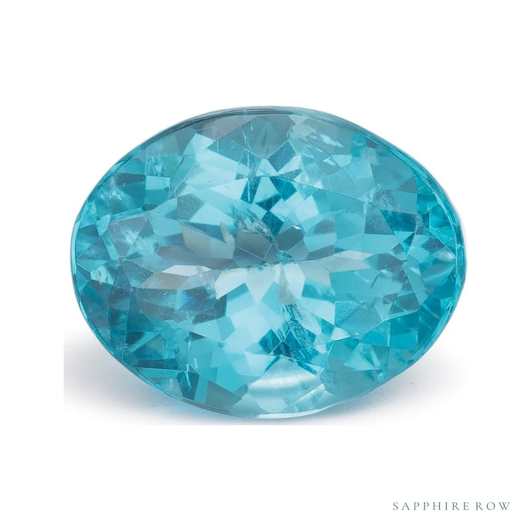 2.55 ct natural blue apatite from Madagascar, oval cut | Sapphire Row · cut6