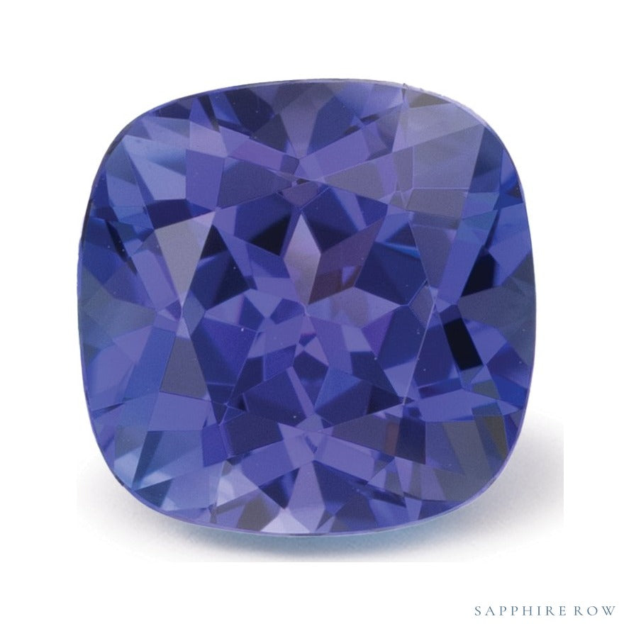 2.48 ct natural blue tanzanite from Tanzania, cushion cut | Sapphire Row · cut7
