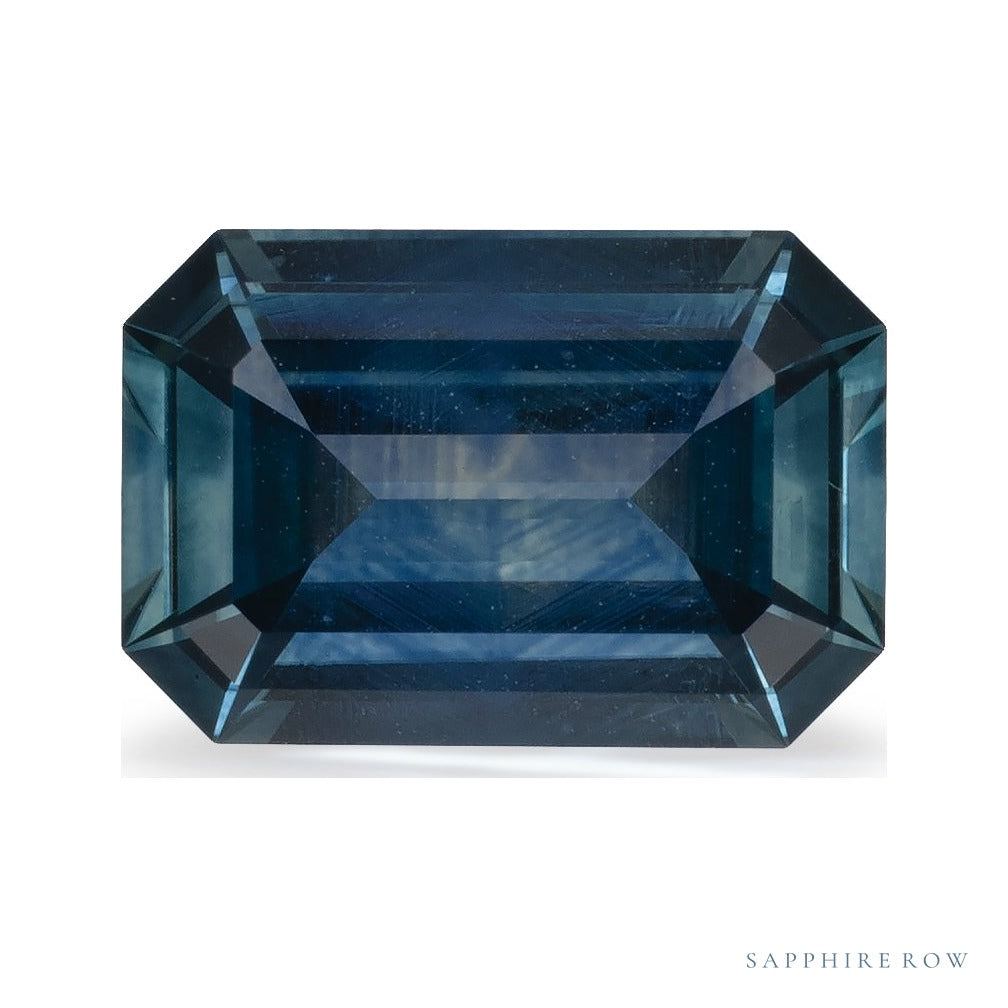 2.48 ct natural blue sapphire, emerald cut | Sapphire Row · cut7